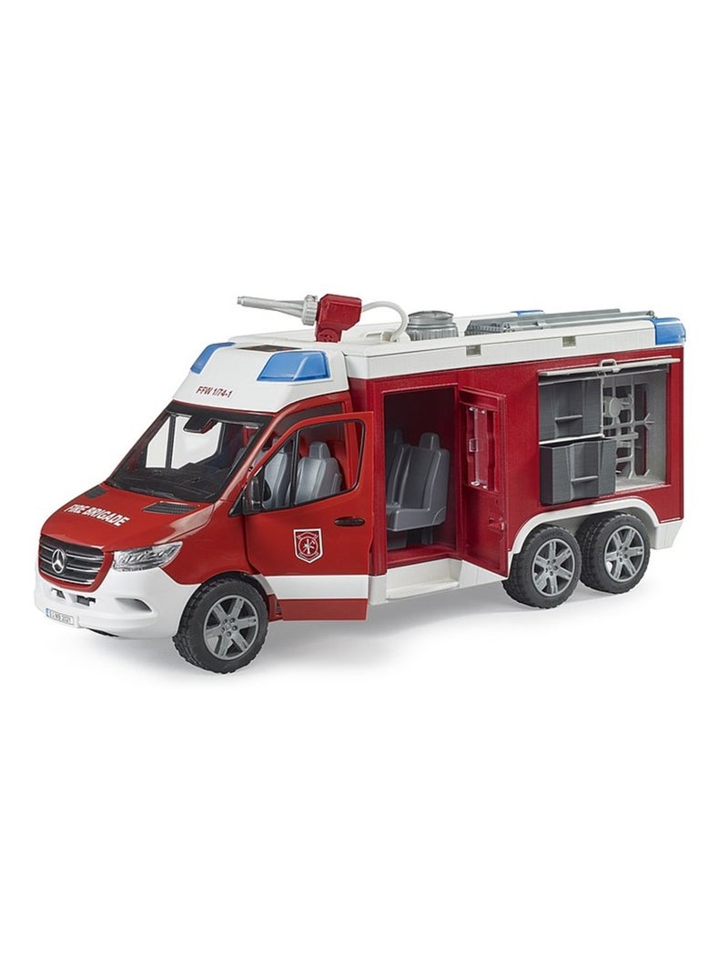 Fourgon de pompiers MB Sprinter avec module son et lumière Rouge - Kiabi