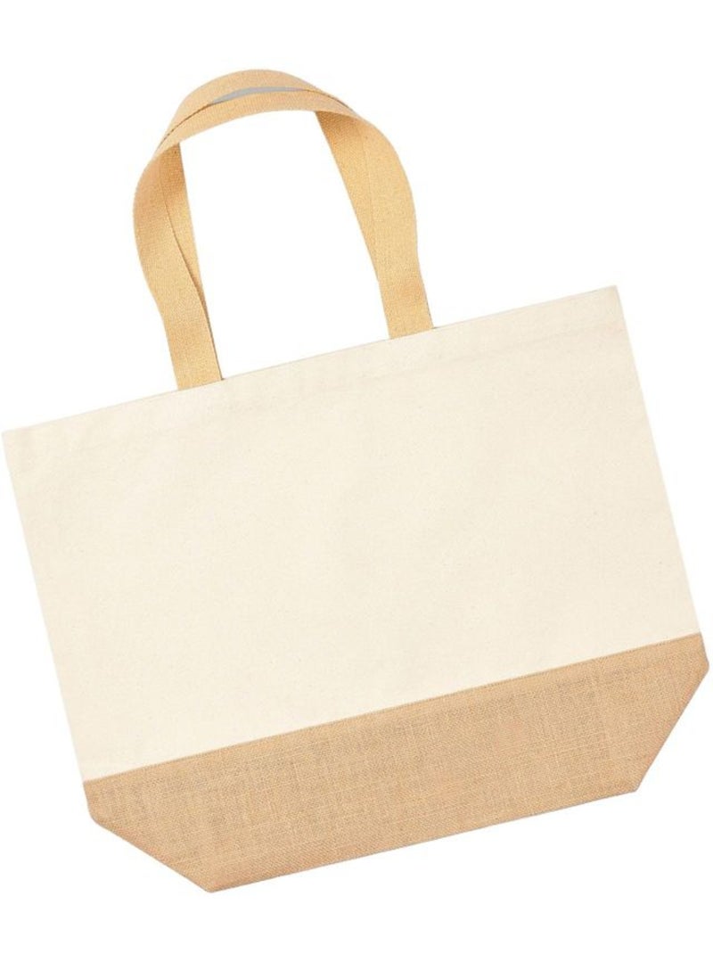 Fourre-tout en jute stratifié - westford mill Blanc Beige - Kiabi