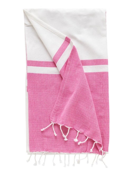 Fouta à franges bicolore coton SUMMER - Kiabi