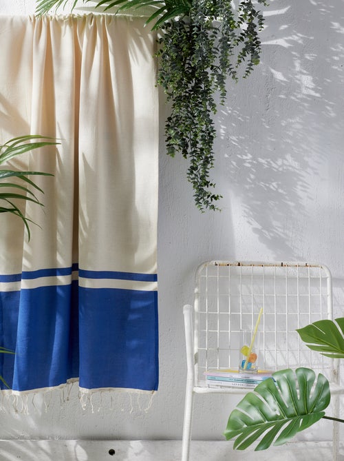Fouta avec franges (100x190 cm) - Kiabi