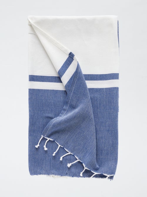Fouta avec franges (100x190 cm) - Kiabi