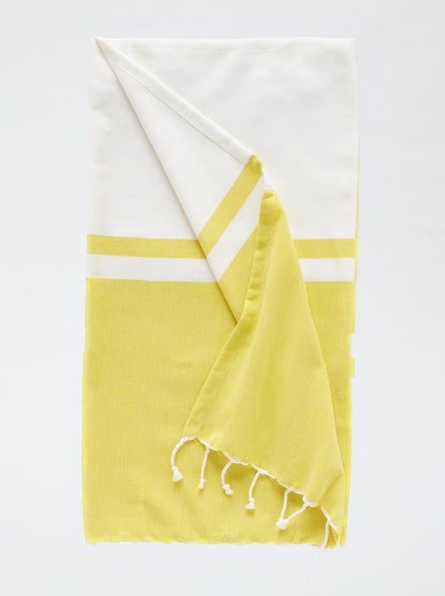 Fouta avec franges (100x190 cm) - Kiabi