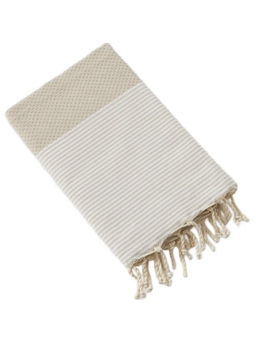 Fouta avec franges 100x200 cm Coton Rina - Kiabi