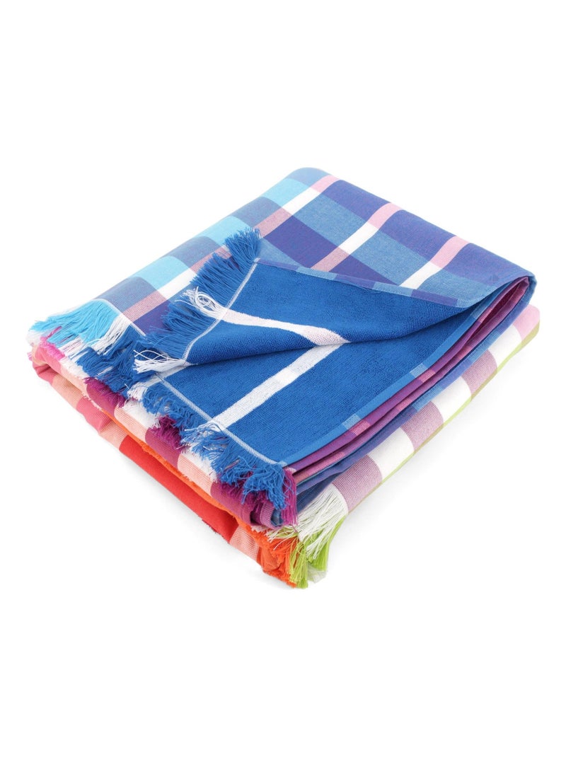 Fouta carrée doublée éponge HANKO Multicolore Multicolore - Kiabi