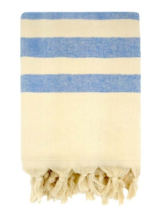 Fouta doublée éponge Bleu 90x160 340g/m² - Fidji Royal