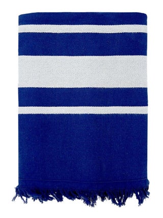 Fouta doublée éponge Bleu 90x170 340g/m² - Caraibes Marine