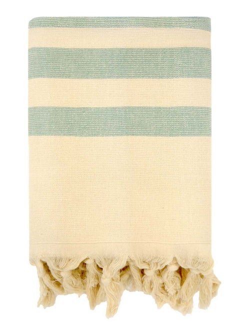 Fouta doublée éponge Vert 90x160 340g/m² - Fidji Fougere - Kiabi