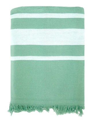 Fouta doublée éponge Vert 90x170 340g/m² - Caraibes Fougere