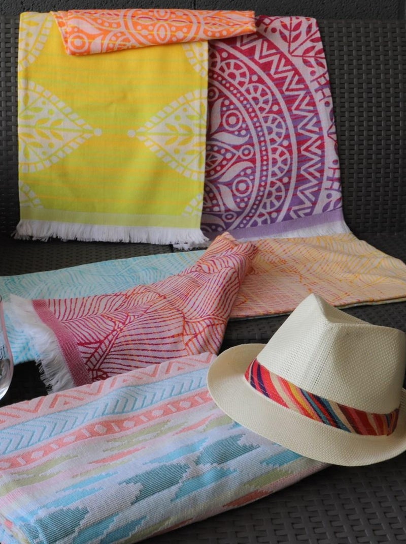 Fouta en coton Imprimé PLAYA Multicolore - Kiabi