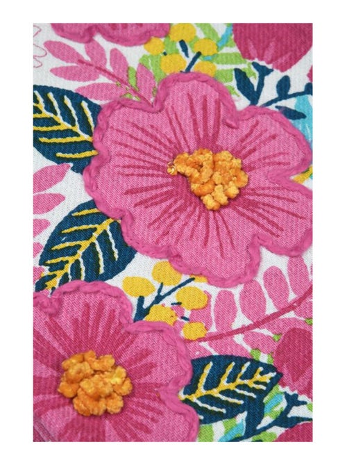 Fouta Fleurs Tropicales – 90x180 cm - Kiabi