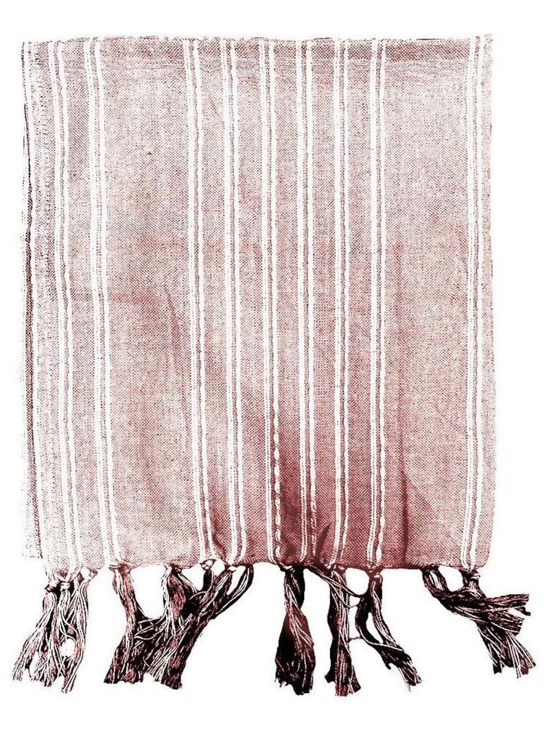 fouta imprimé rayures 'DESERT CHIK' 'TODAY' Rouge - Kiabi