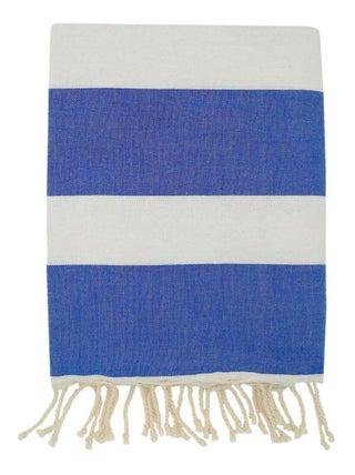 Fouta plate traditionnelle Bleu 100x200 190g/m² - Transat Royal