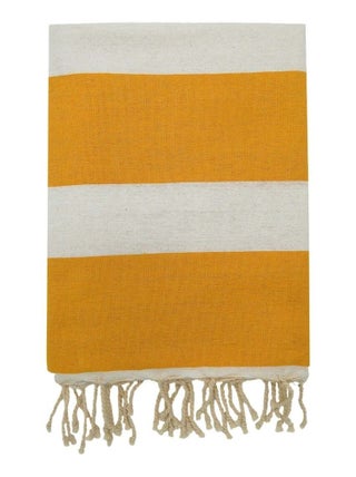 Fouta plate traditionnelle Jaune 100x200 190g/m² - Transat Tournesol