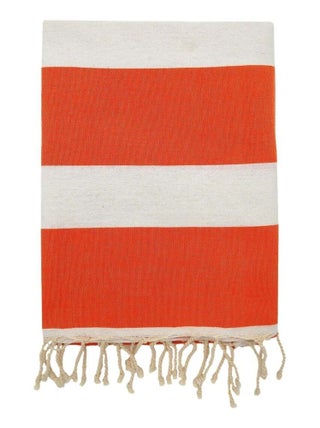 Fouta plate traditionnelle Orange 100x200 190g/m² - Transat Orange