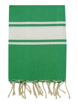 Fouta plate traditionnelle Vert 100x200 190g/m² - Kozo Vert Emeraude