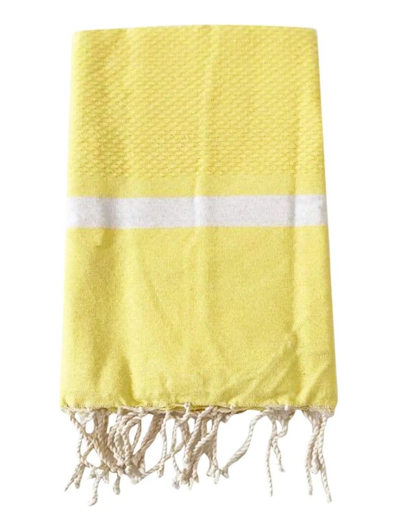 Fouta 100x200 cm Tissage plat - jaune clair