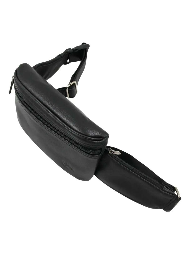 Francinel Banane cuir zippé Palerme Noir - Kiabi