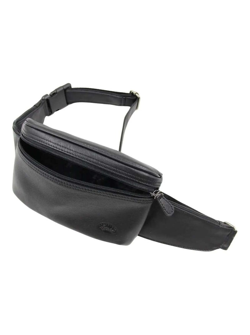 Francinel Banane cuir zippé Palerme Noir - Kiabi