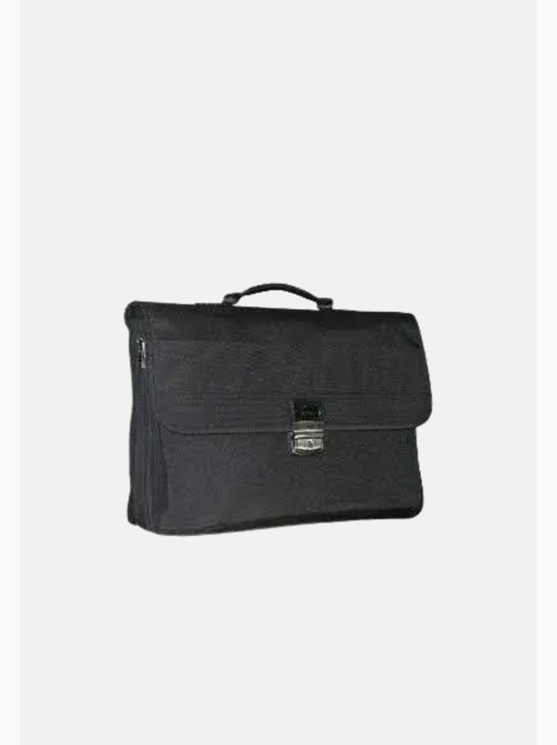 Francinel Porte document Toile et cuir 3 soufflets 8053 Noir - Kiabi