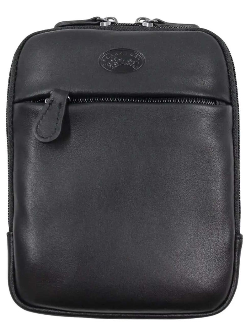 Francinel Sacoche cuir Palerme Noir - Kiabi