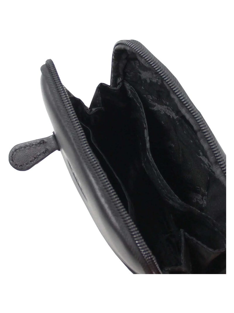 Francinel Sacoche cuir Palerme Noir - Kiabi