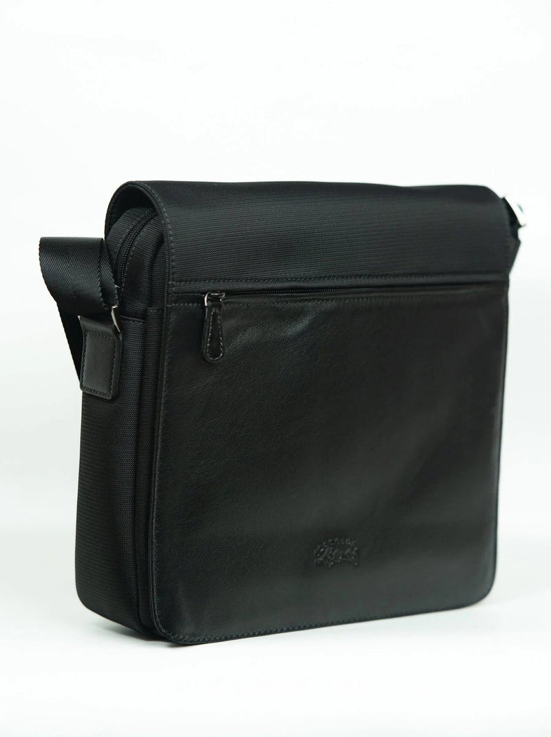 Francinel Sacoche Cuir/Toile Porto Noir - Kiabi
