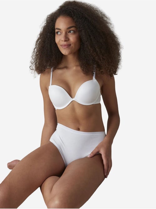 Fresh basic cover slip en coton taille haute penti - Kiabi