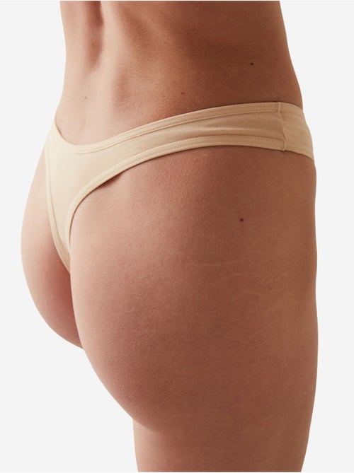 Fresh basic slip tanga en coton penti - Kiabi Fresh basic slip tanga en coton penti - Kiabi