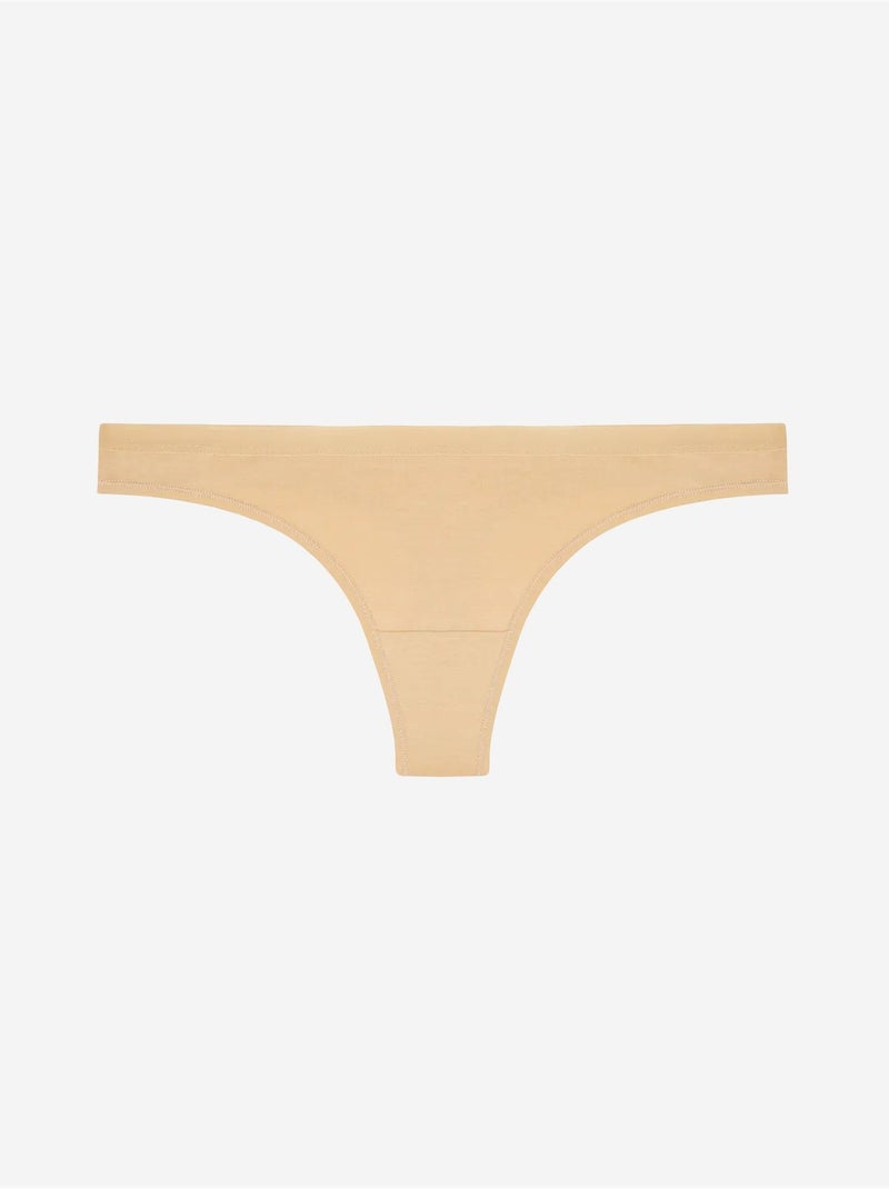 Fresh basic slip tanga en coton penti Beige argile - Kiabi