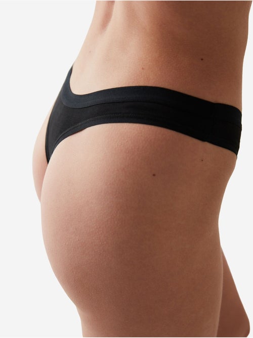 Fresh basic slip tanga en coton penti - Kiabi Fresh basic slip tanga en coton penti - Kiabi