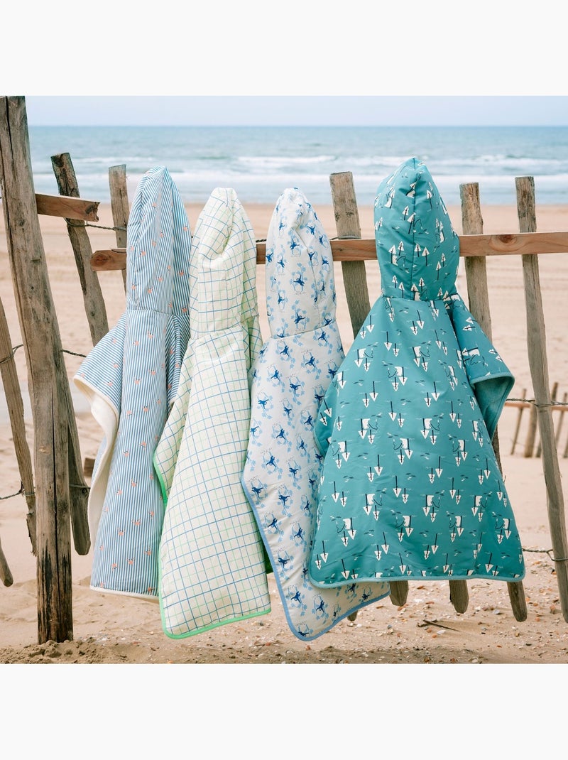 Fresk - poncho de plage anti-uv Bleu - Kiabi
