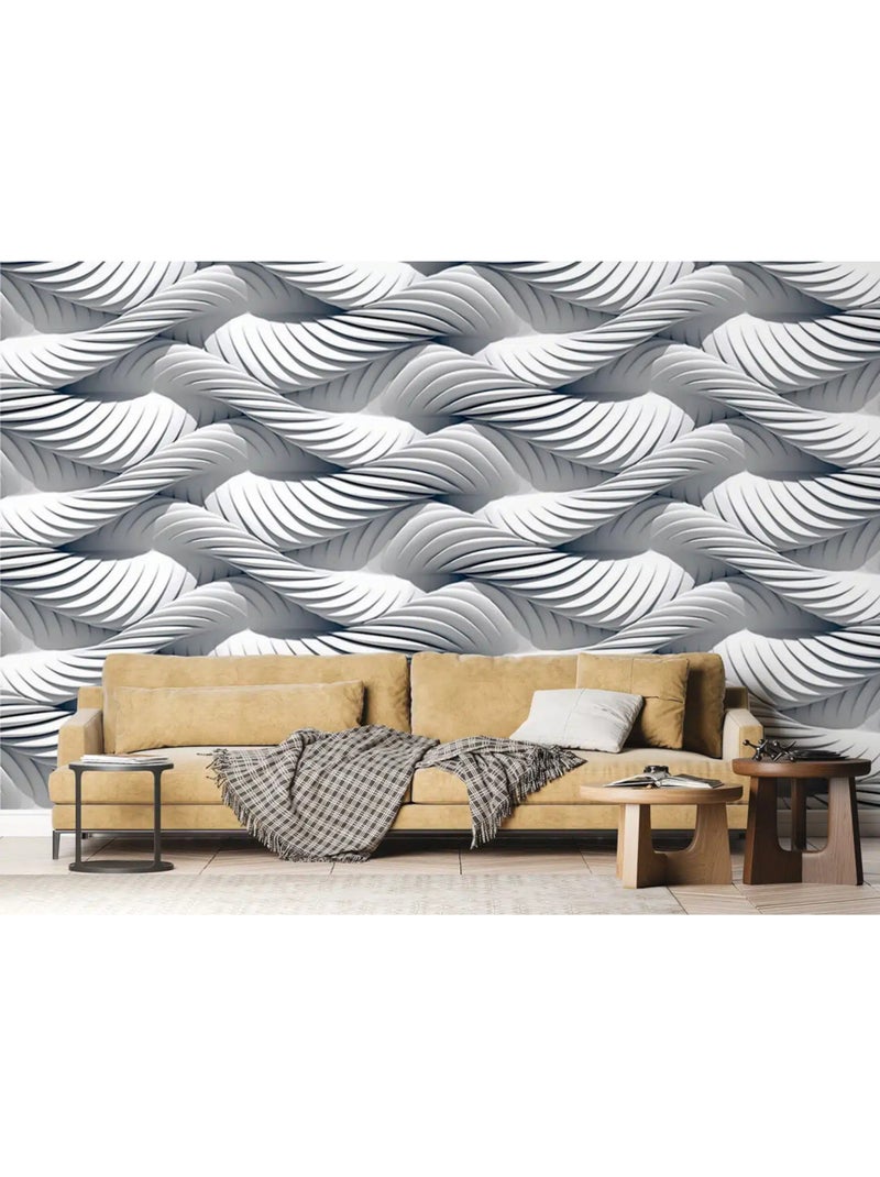 Fresque murale effet cordes blanches – 360 x 254 cm Multicolore - Kiabi