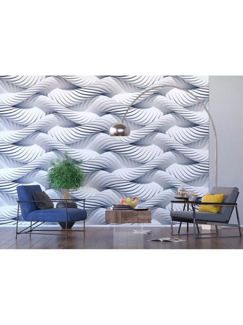 Fresque murale effet cordes blanches – 360 x 254 cm - Kiabi