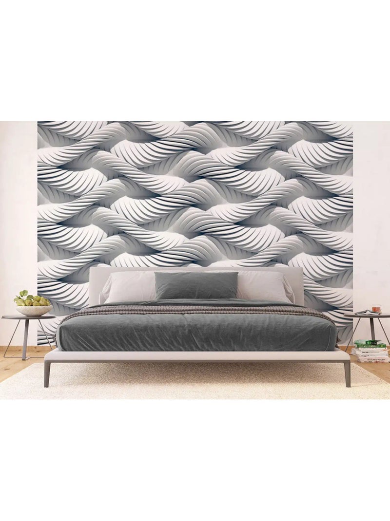 Fresque murale effet cordes blanches – 360 x 254 cm Multicolore - Kiabi