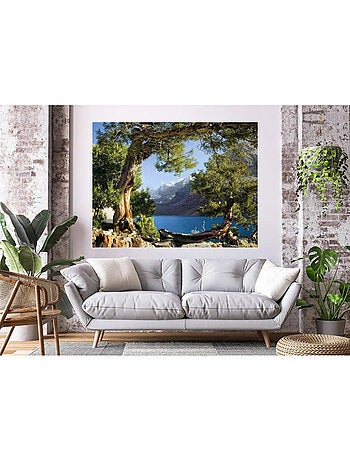 Fresque murale lac de montagne – 180 x 127 cm