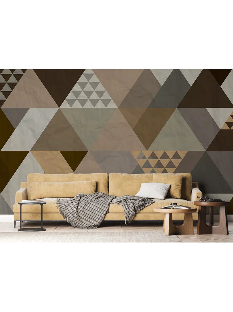 Fresque murale motifs triangles multicolores – 360 x 254 cm Multicolore - Kiabi