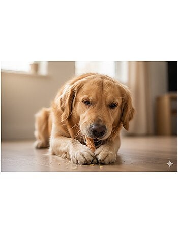 Friandise chien bâton blanc avec poulet