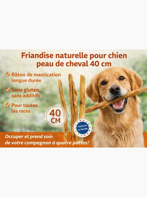 Friandise chien Nature Peau de cheval 40 cm - Kiabi