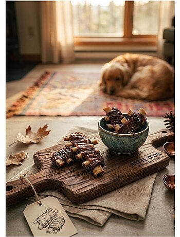 Friandise en lot pour chien bbq côte avec poulet 1.6 kg