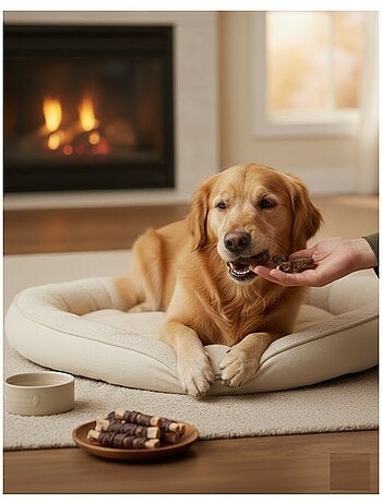 Friandise pour chien cote avec coeur yack