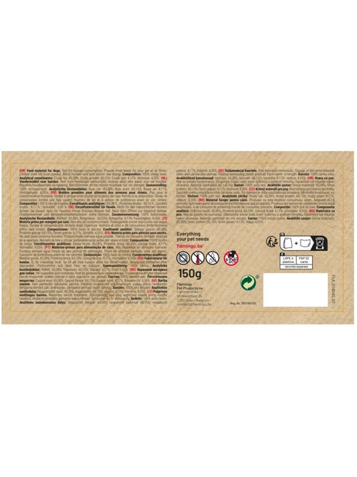 Friandises chien Nature Nez de mouton avec poils - Kiabi