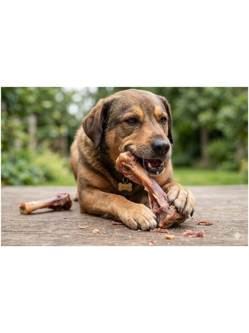 Friandises chien Nature Os de tibia de porc avec de la viande - Kiabi