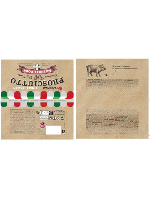 Friandises chien Nature Os de tibia de porc avec de la viande - Kiabi