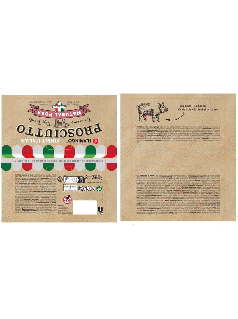 Friandises chien Nature Os de tibia de porc avec de la viande Marron - Kiabi