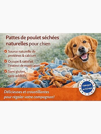 Friandises chien nature patte de poulet
