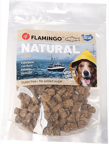 Friandises chien nature triangles avec cabillaud
