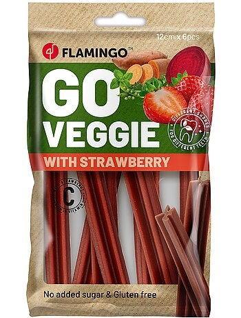 Friandises veggie bâton avec fraise