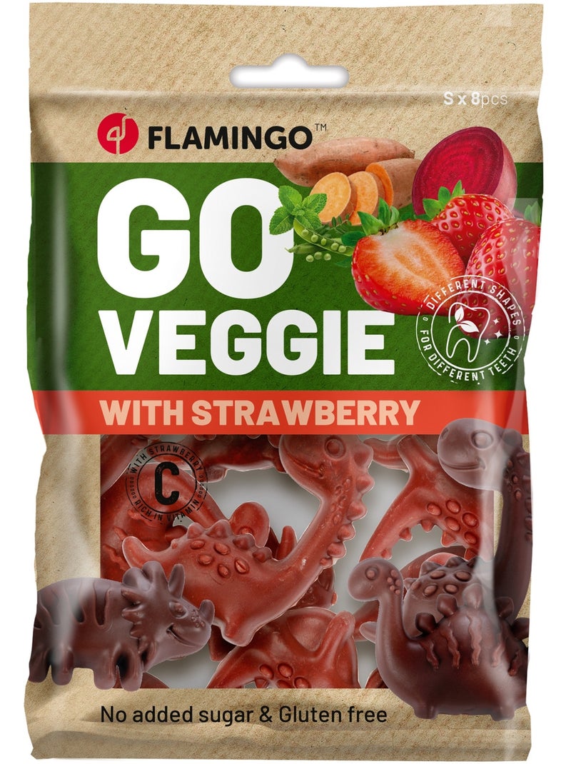 Friandises veggie Dino a la fraise Rouge - Kiabi