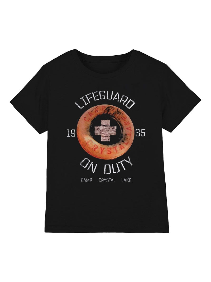 Friday The 13th - T-shirt CRYSTAL LAKE LIFEGUARD Noir - Kiabi