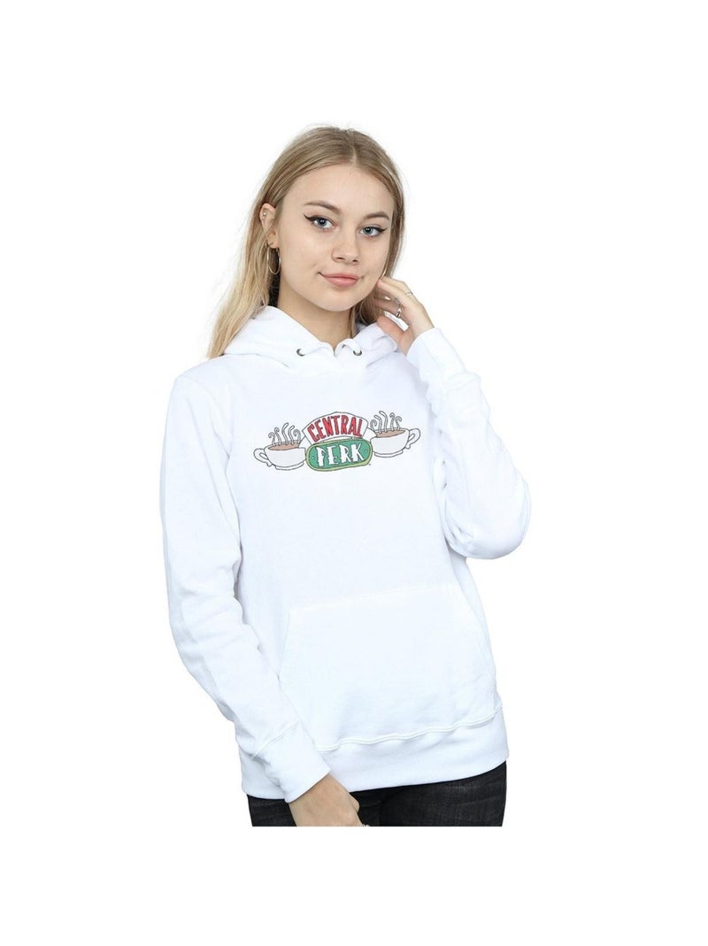 Friends - Sweat à capuche CENTRAL PERK Blanc - Kiabi